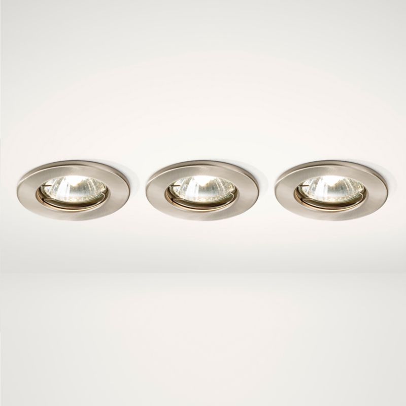 Malmo Fixed Recessed Brushed Chrome Effect