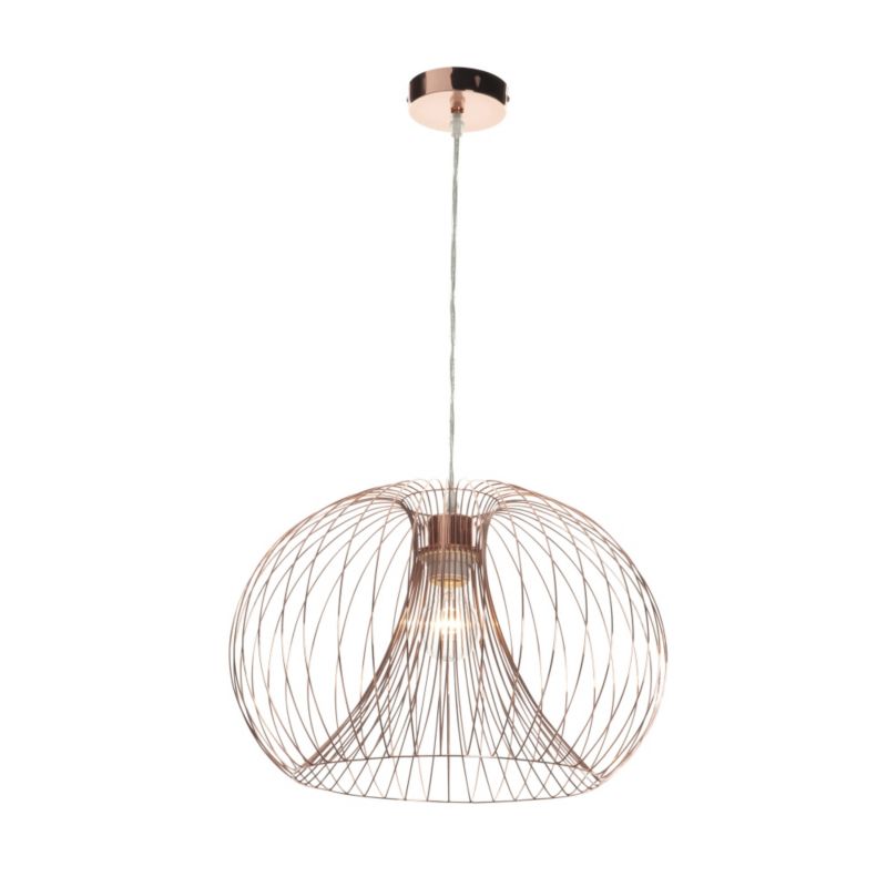 Poole Lighting Jonas 1 Light Metal Pendant Ceiling Light