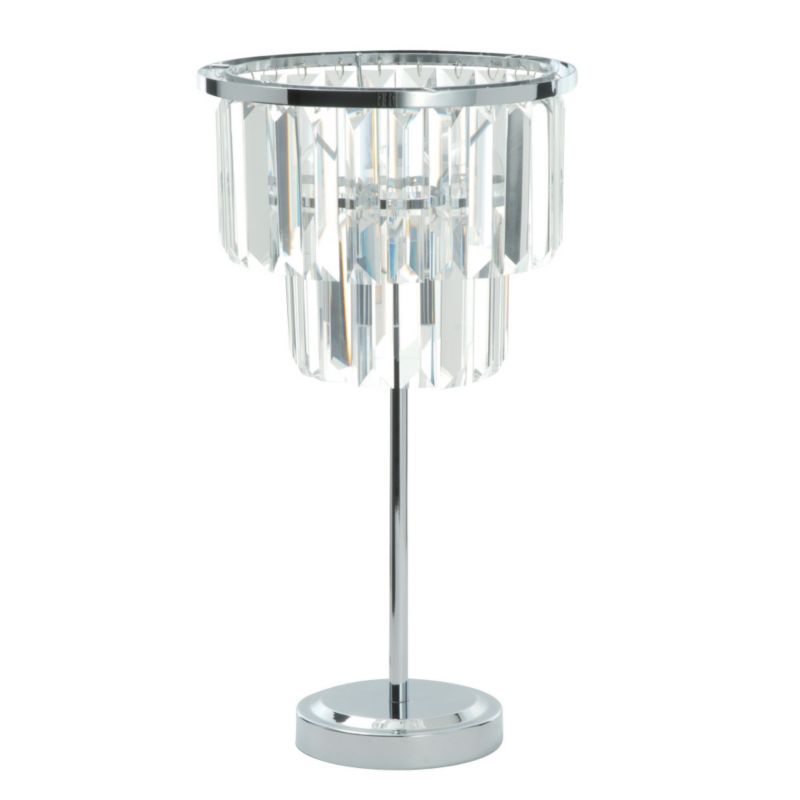 Knightsbridge 1 Light Metal and Glass Table Light