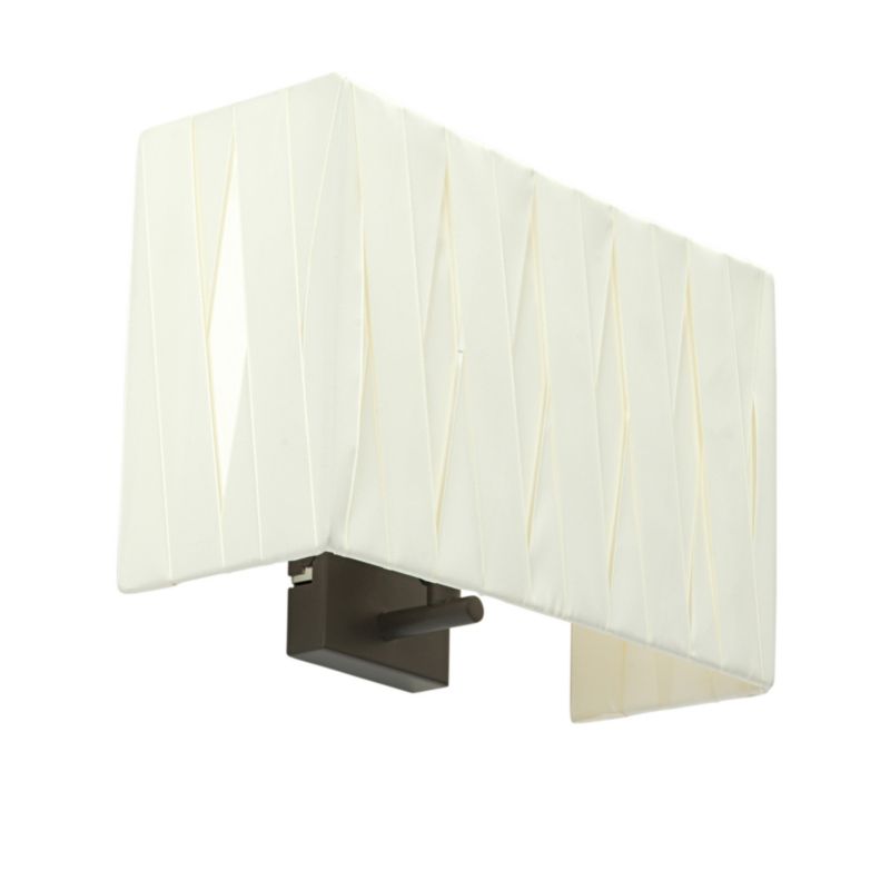 Poole Lighting Acasia 1 Light Metal and Fabric Wall Light