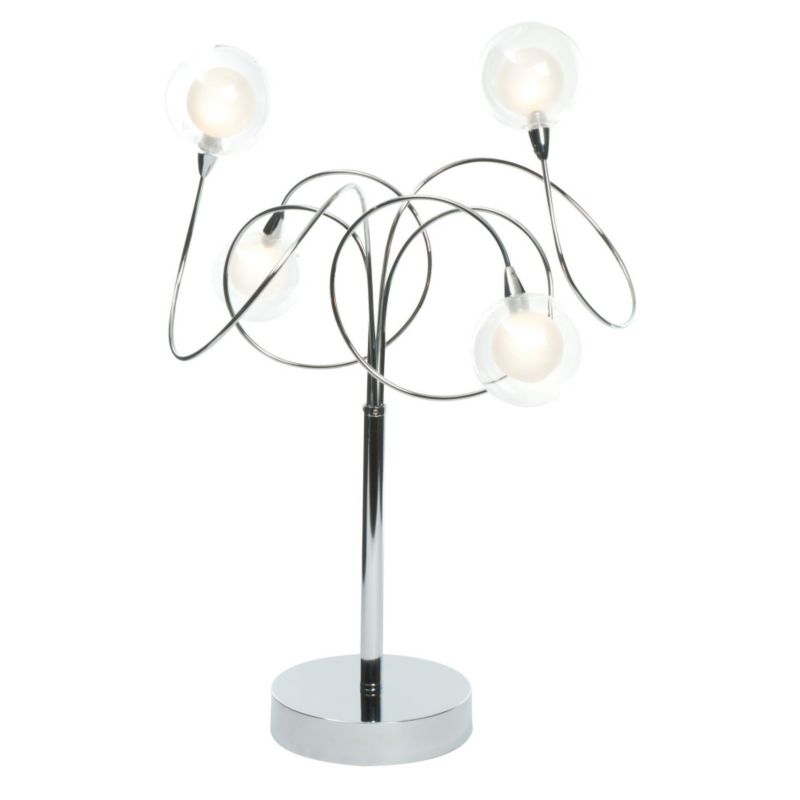 Poole Lighting Freefall 4 Light Metal and Glass Table Light