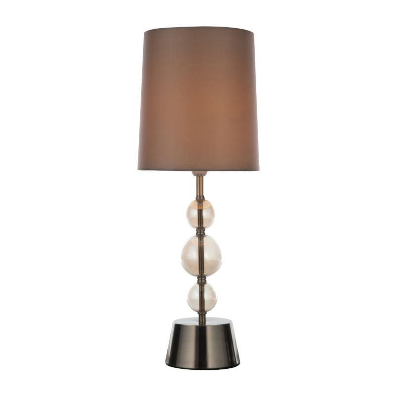 Cecelia 1 Light Metal and Glass Table Lamp in
