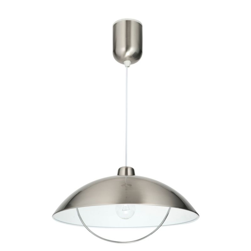 1 Light Metal Ceiling Light in Brushed Chrome