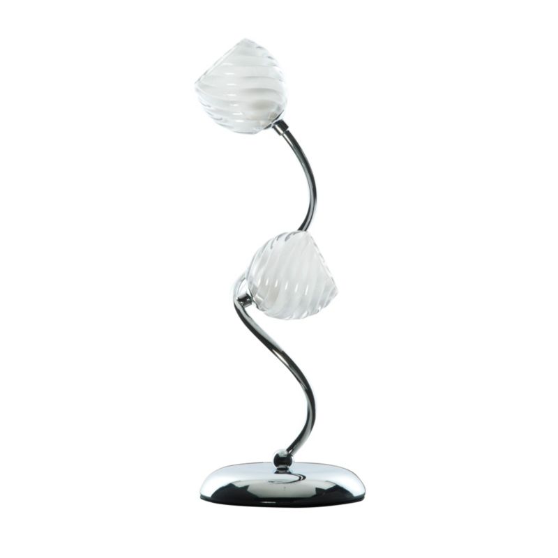 Spyral 2 Light Metal and Glass Table Lamp in
