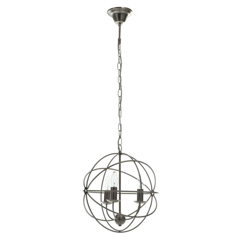Beaumont 3 Light Steel Ceiling Light in Brushed