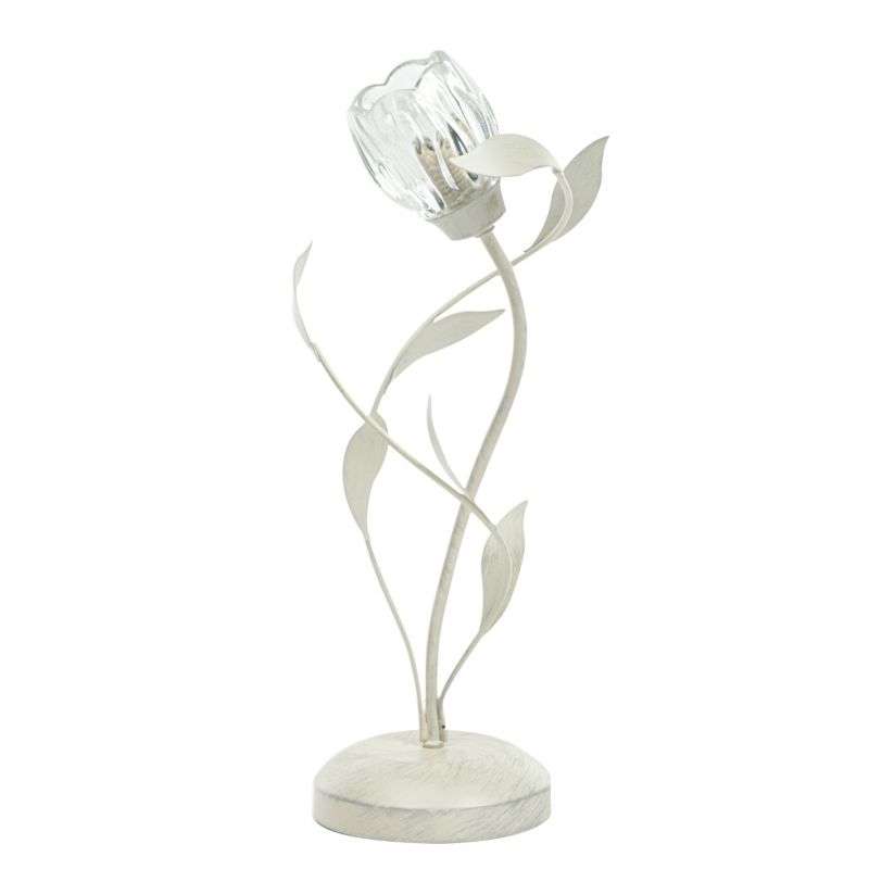 Jessica 1 Light Metal and Glass Table Lamp in