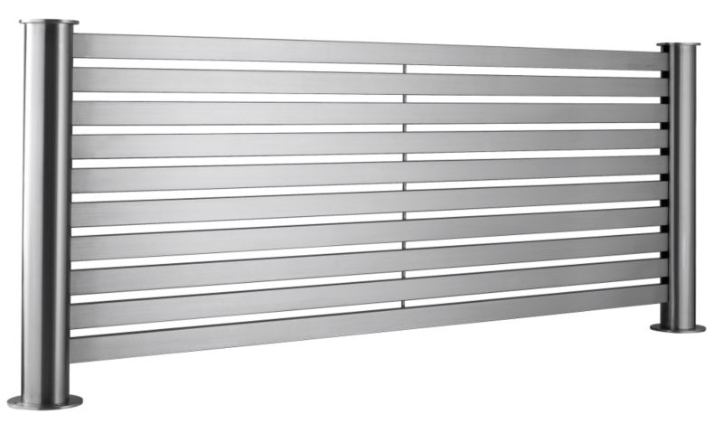 Accuro-Korle Mariner Flat Radiator Brushed Stainless Steel