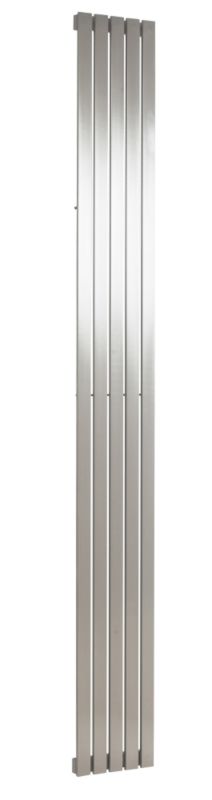 Accuro Korle Zephyr HorizontalVertical Radiator Brushed Stainless Steel H 200 x W 24 x D 3cm