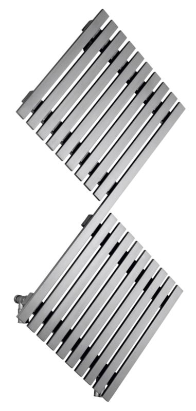 Accuro Korle Diamond Radiator Brushed Stainless Steel