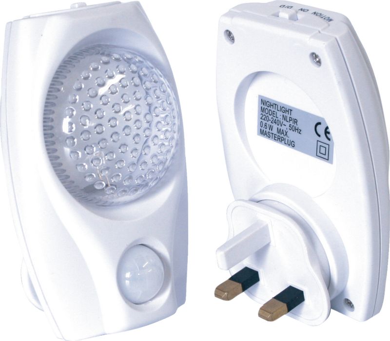 Masterplug Motion Detector LED Night Light White