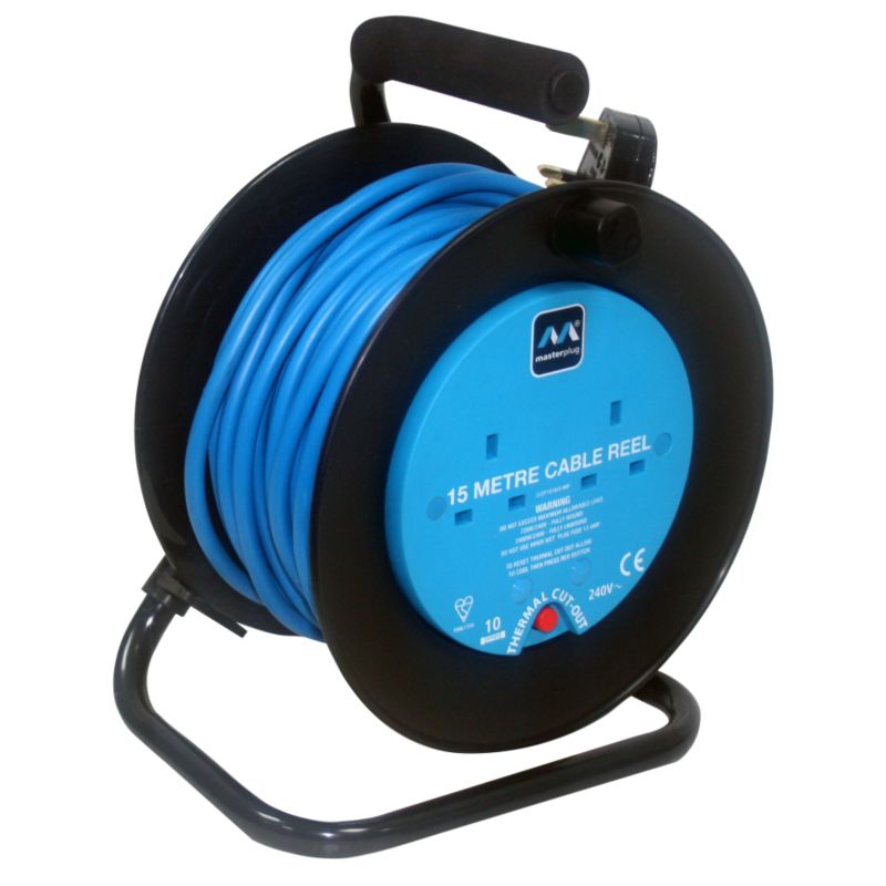 Masterplug 2 Socket Cable Reel 15m SOT1510-2-BD