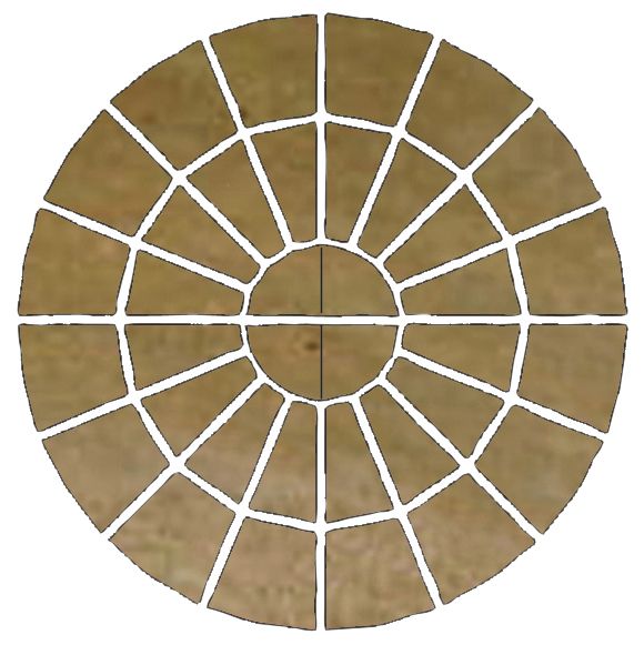 Bradstone Weatherdale Circle Paving Feature Kit Chocolate