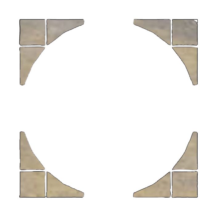 Bradstone Weatherdale Corner Paving Squaring Off Kit Antique Effect