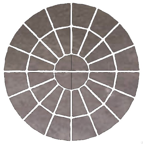 Bradstone Weatherdale Circle Paving Feature Kit Weathered Grey