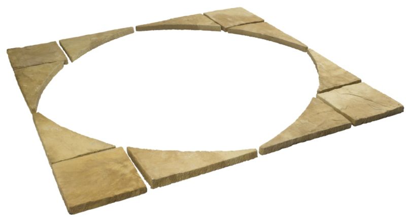 Bradstone Weatherdale Corner Paving Squaring Off Kit Autumn