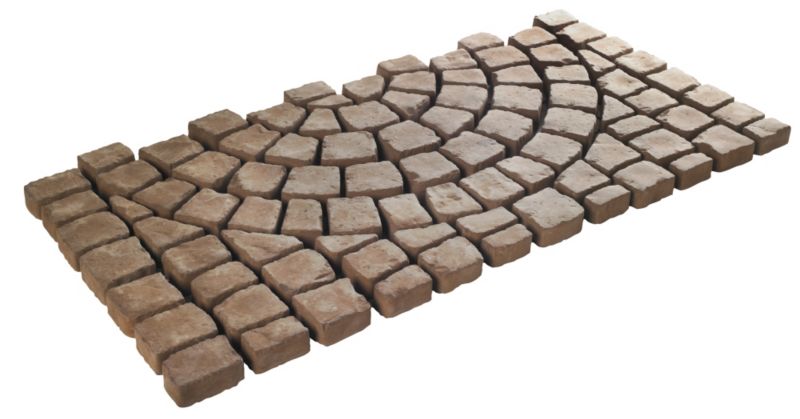 Bradstone Carpet Stone Half Circle Red Rustic L120 x W60cm