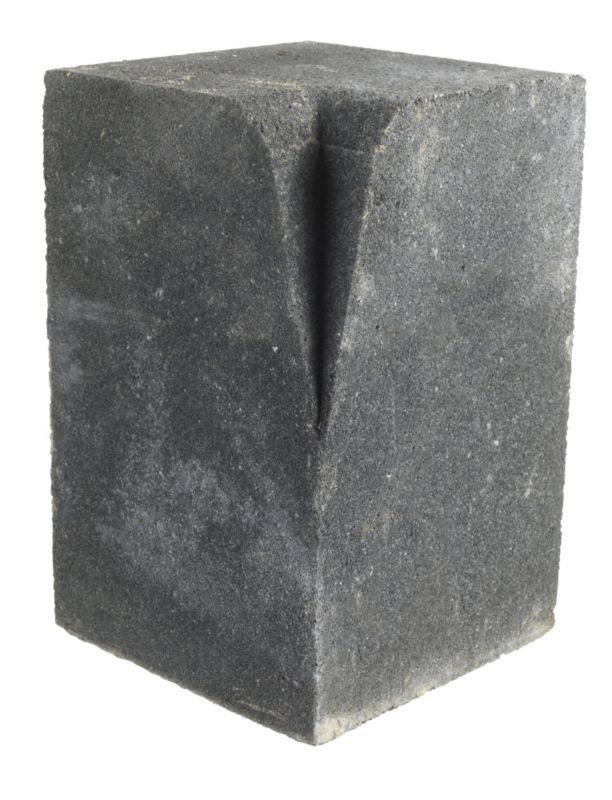 Bradstone Block Kerb Upright Internal Angle Charcoal Effect L125 x W125 x T20cm
