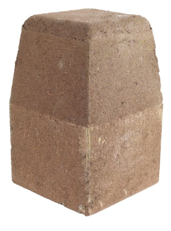 Bradstone Block Kerb Upright External Angle Red L125 x W125cm