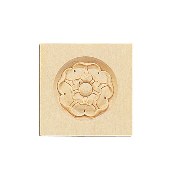 Winther Browne Hand Carved Rose Corner Block HC644C White Hardwood W90mm