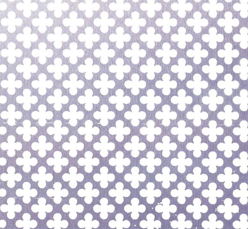 Winther Browne Large Clover Aluminium Screening Panel Silver Effect 1000x665x0.7mm