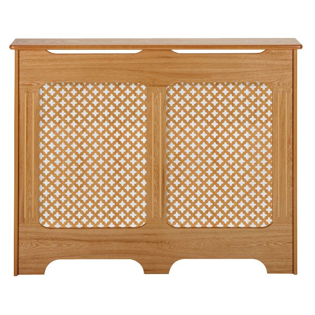 Winther Browne Classic Real Oak Veneer Radiator Cabinet - Medium - (H) 900 x (W) 1198 x (D) 200mm