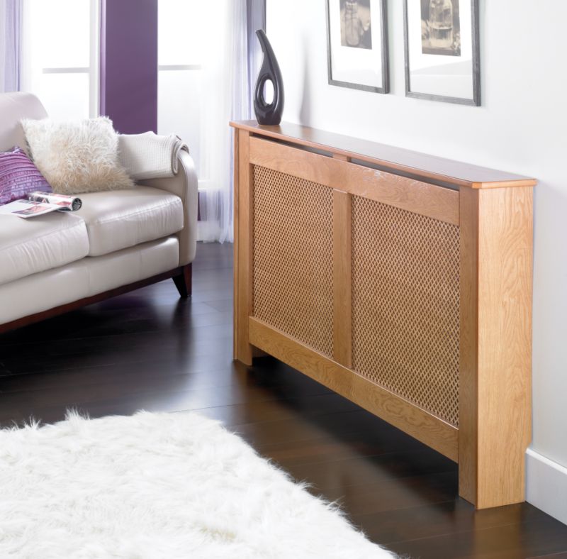 Alternative image for Winther Browne Modern Radiator Cabinet Oak Veneered Large
