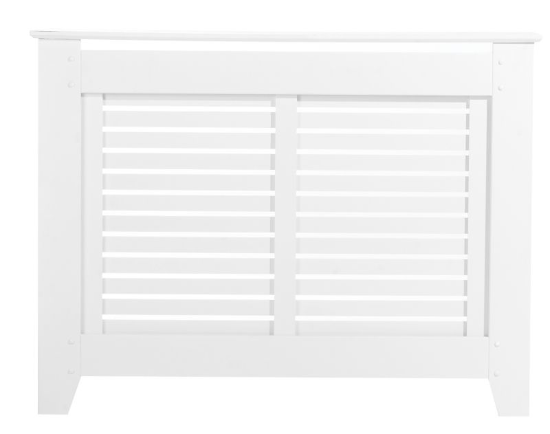 Winther Browne Rhode Island Satin White MDF Radiator Cabinet - Small - (H) 800 x (W) 1020 x (D) 180mm