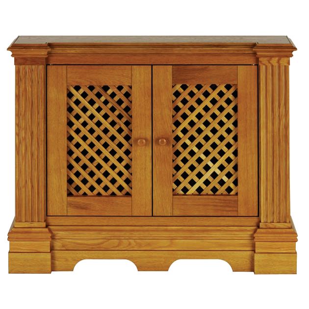 Winther Browne Henley Real Oak Veneer Radiator Cabinet - Small - (H) 800 x (W) 1020 x (D) 200mm