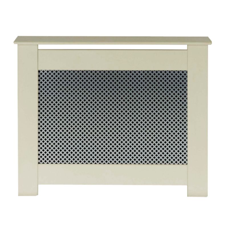 Winther Browne Radiator Cabinet White Marble And Silver Aluminium Effect Medium