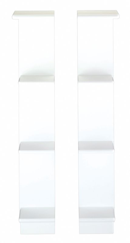 Winther Browne Classic Satin White MDF End Shelves (Pair) - (H) 880 x (W) 170 x (D) 150mm