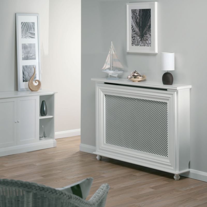 Alternative image for Winther Browne Charlotte Satin White MDF Radiator Cabinet - Medium  -  (H) 900 x (W) 1245 x (D) 220mm