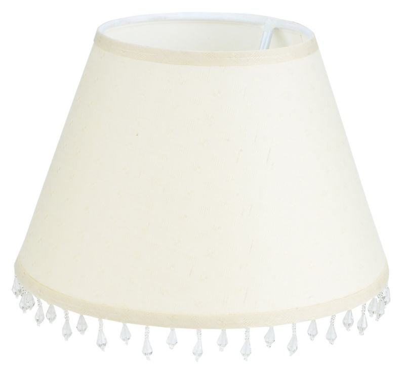 Coolie Shade with Bead Trim Cream