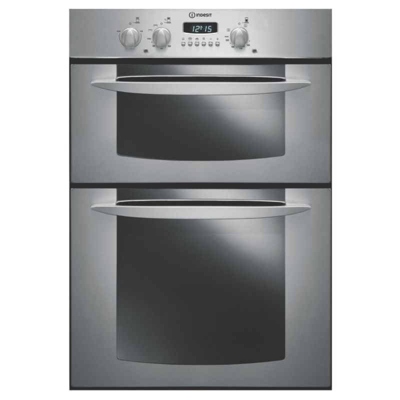 Indesit Built In Double Oven FID20IX Stainless Steel