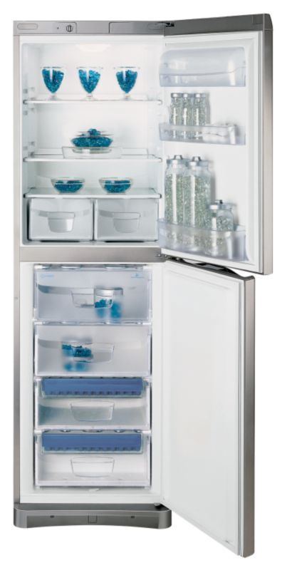 Indesit Freestanding Fridge Freezer BAAN134X Stainless Steel