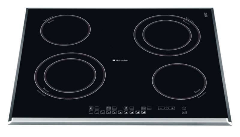 Hotpoint Experience Induction Hob BlackStainless Steel Surround CIO644DDZ H48 x W590 x D510mm
