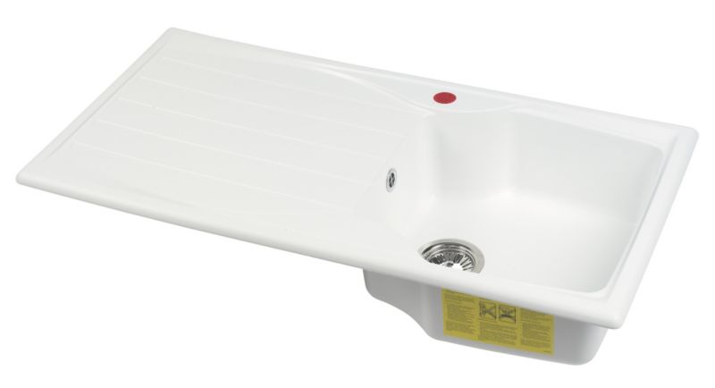 Astracast Square Teflite Inset Sink with Reversible Drainer