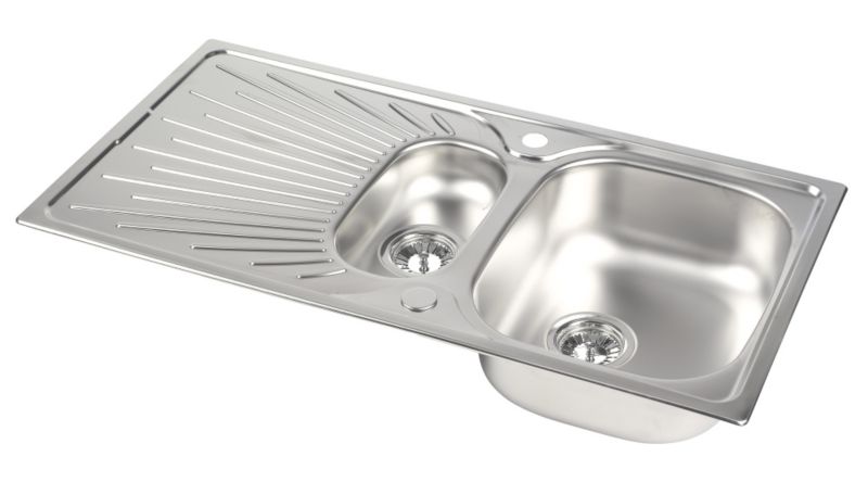 Astracast Square Stainless Steel Inset Sink with Reversible Drainer