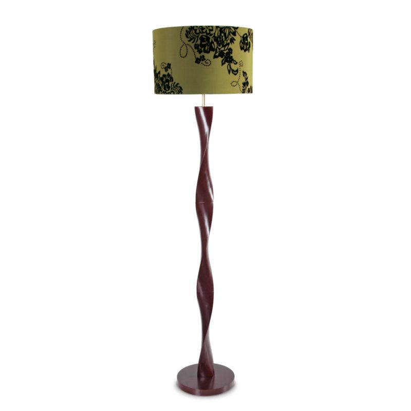 Kalpana Floor Lamp Mahogany Effect