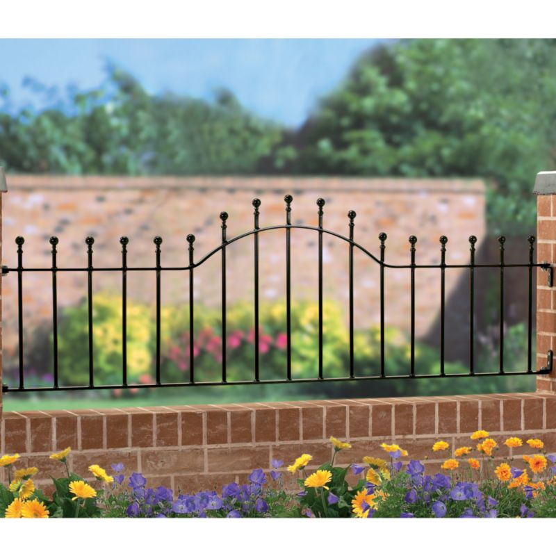 Ball Domed Low Railing 4 x H058m Panels Black