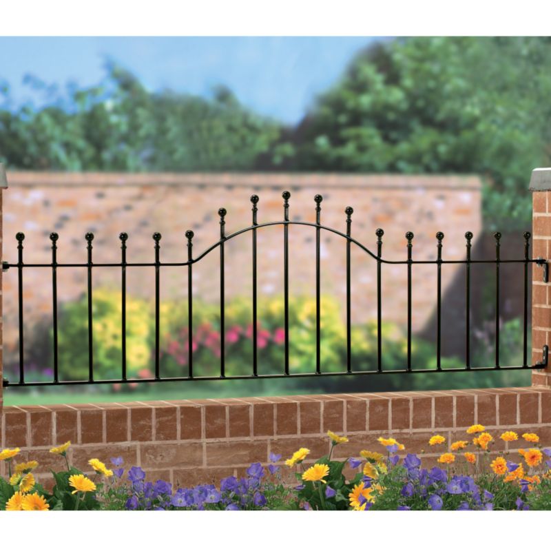Ball Domed Low Railing 5 x H058m Panels Black
