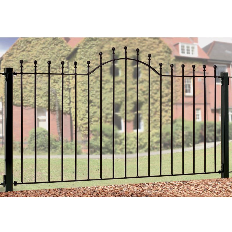 Ball Domed High Railing 3 x H104m Panels Black