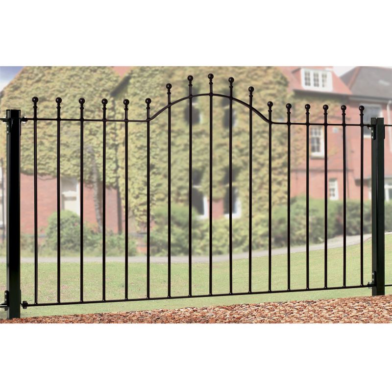 Ball Domed High Railing 4 x H104m Panels Black