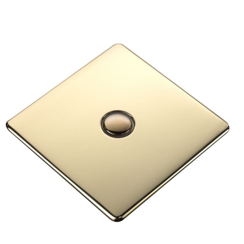 Crabtree Platinum Single 1 Gang Touch Dimmer Low VoltageMains 400W Brass Effect