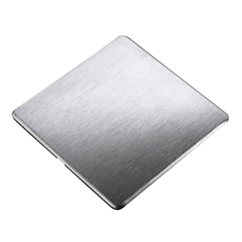 Crabtree Platinum Single 1 Gang Blanking Plate Stainless Steel Effect