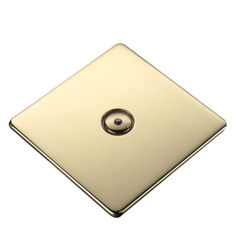 Crabtree Platinum Single 1 Gang Remote Dimmer Low VoltageMains 400W LP003PB Brass Effect