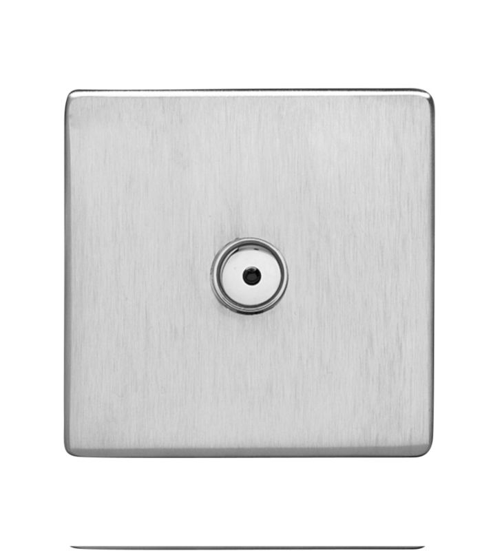 Crabtree Platinum Stainless Steel8211Effect Touch and Remote Dimmer
