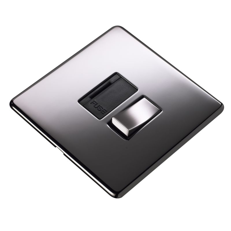 Crabtree Platinum Switched Connection Unit Spur 13A Black Nickel Effect