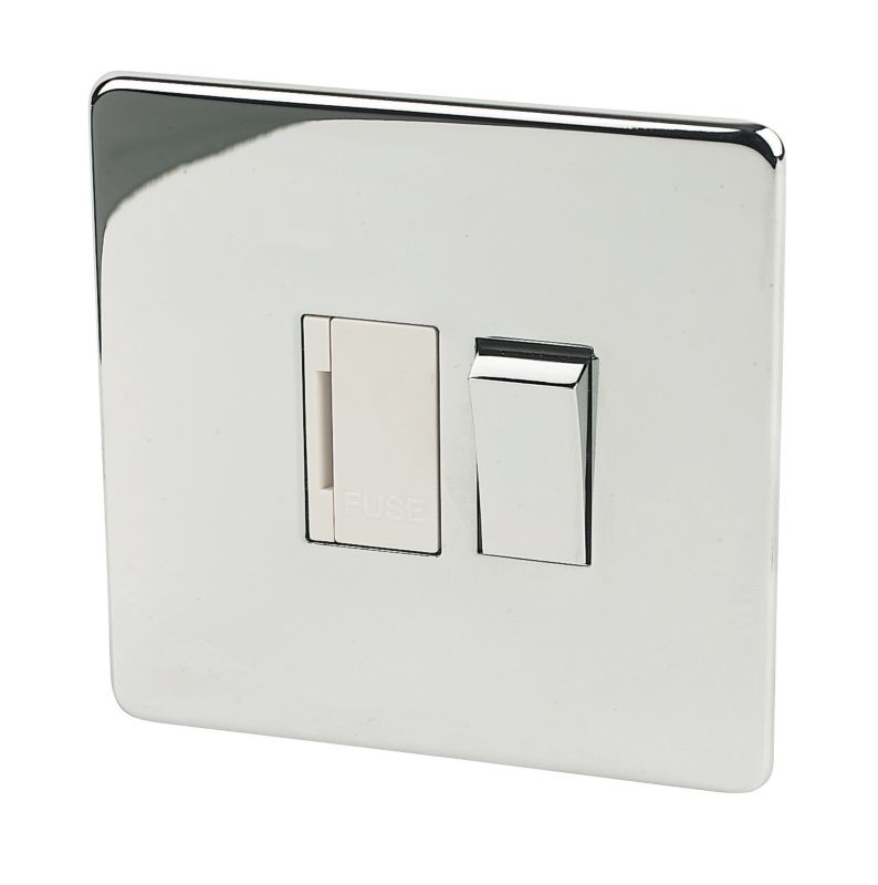 Crabtree 13A Switched Consumer Unit Polished Chrome