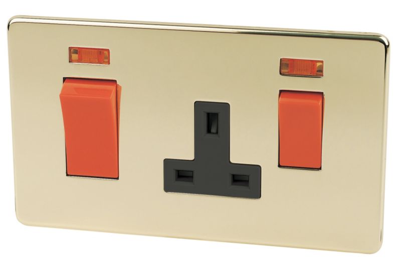 45A Double Pole With 13A Cooker Switched Socket