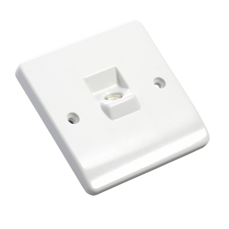 MK TVFM Single Socket Outlet White